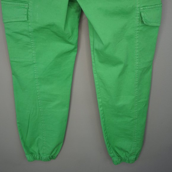 SANCTUARY Rebel Cargo Mid Rise Cropped Cotton Pants in Green Goddess size 24 NWT - Picture 13 of 16